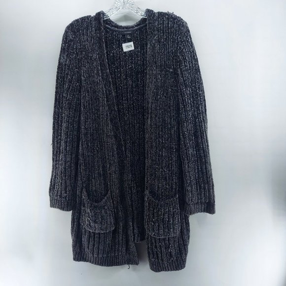 Halogen Chenille black Cardigan size medium - Picture 2 of 10